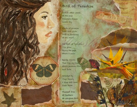 Surrender Bird of Paradise Mixed Media by JoDee Luna