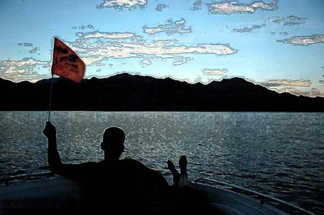 River Flag with Art Filter JoDee Luna