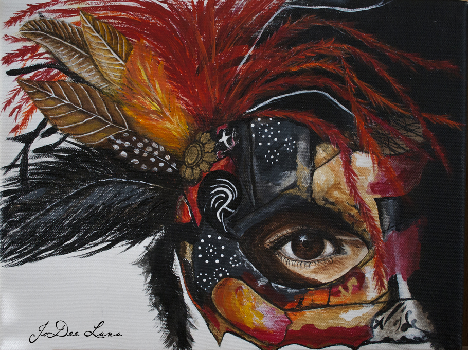 Warrior Princess Mask Acrylic by JoDee Luna