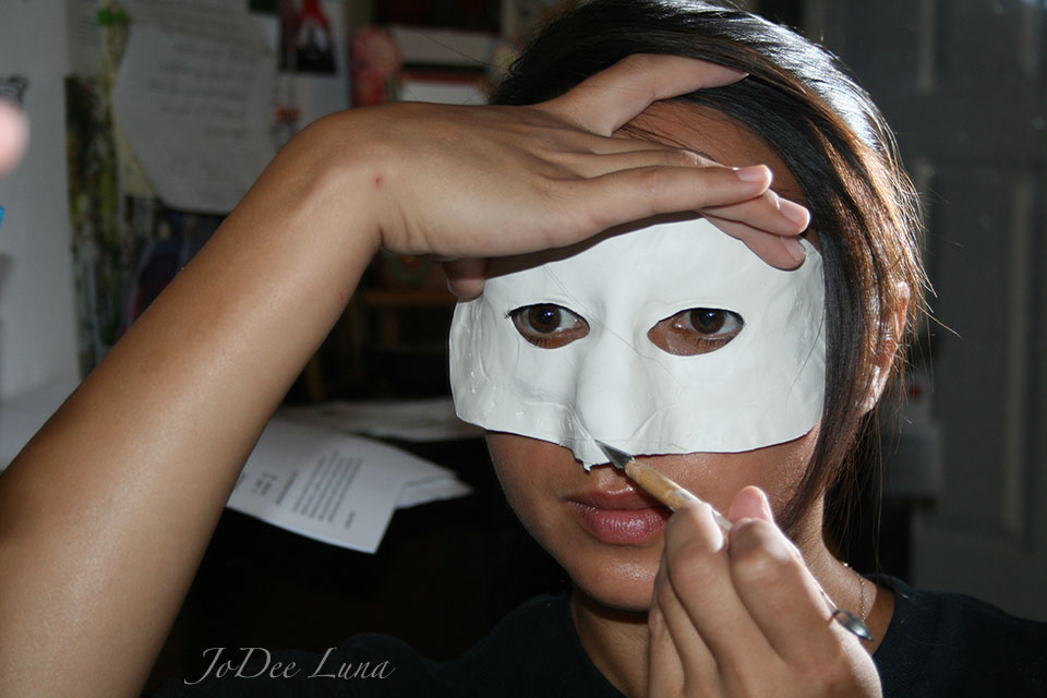Sculpting Masquerade Mask on Face JoDee Luna