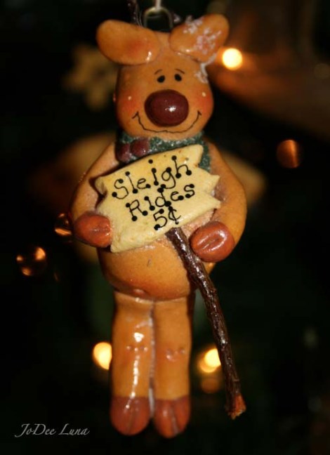 Salt Dough Reindeer Sculpture